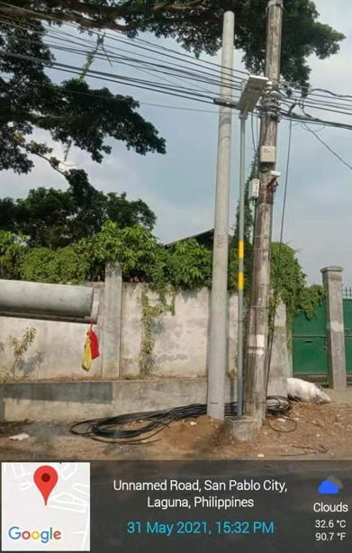 Pole Erection, Fiber Optic Cable Laying & Fixing